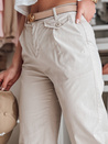Ženske široke hlače MOBISKA light beige Dstreet UY2618