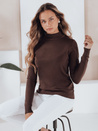 Ženski pulover s polovičnim rolojem TARLENA brown Dstreet MY2481