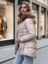 Ženska zimska jakna s kapuco WINTERCHIC roza Dstreet TY4441z