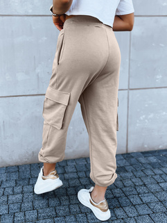 Ženske trenirke BAGGY beige Dstreet UY1607_3