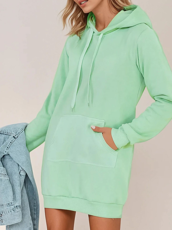 Ženska dolga majica s kapuco oversize TIMMY mint Dstreet EY2561