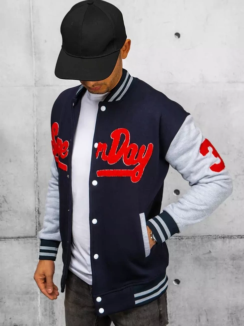 Moška jopa z zadrgo Barva Mornarica DSTREET BX5443