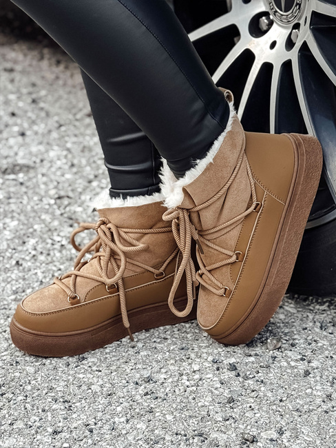 Ženski škornji LUXSNUG z izolacijo camel Dstreet ZY0570