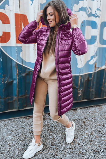 Ženska prešita zimska bunda LESSI purple Dstreet TY5522