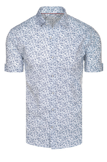 Moška bela majica s kratkimi rokavi Dstreet KX1072