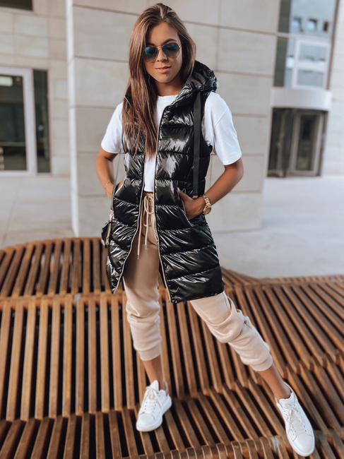 Ženski prešit telovnik PETRA Barva Črna DSTREET TY2952