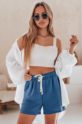 Ženske kratke hlače HOT VIBE blue Dstreet SY0440