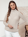 Ženski pulover GOLFIVA beige Dstreet MY2407