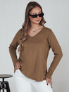 Ženska bluza VAVLSTYLES navadna kamelja barva Dstreet RY2686_3