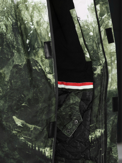 Moška zimska smučarska jakna zelena Dstreet TX5126