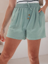 Ženske kratke hlače iz blaga SUMMER TRIP zelene barve Dstreet SY0436