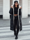Ženske zimske jakne GLAMPUFF reverzibilna prešita jakna s kapuco black Dstreet TY4606
