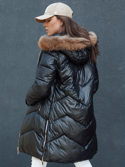 Kurtka zimowa damska pikowana LAGOON czarna Dstreet TY4499
