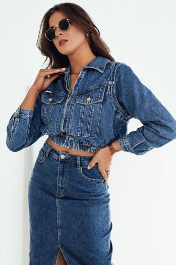 Ženska jeans jakna BLIRNA Barva Modra DSTREET TY4167
