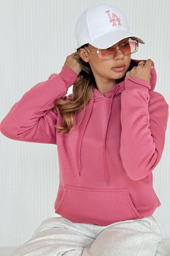 Ženska majica s kapuco BASIC fuksija BY1394