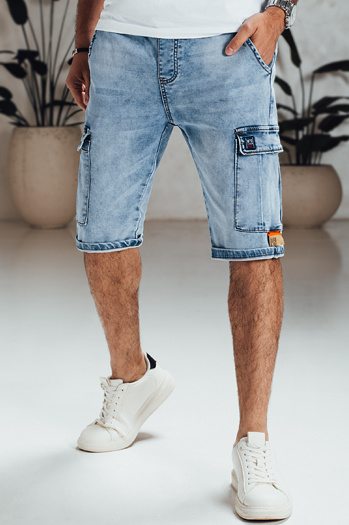 Moške kratke hlače iz džinsa modre barve Dstreet SX2553