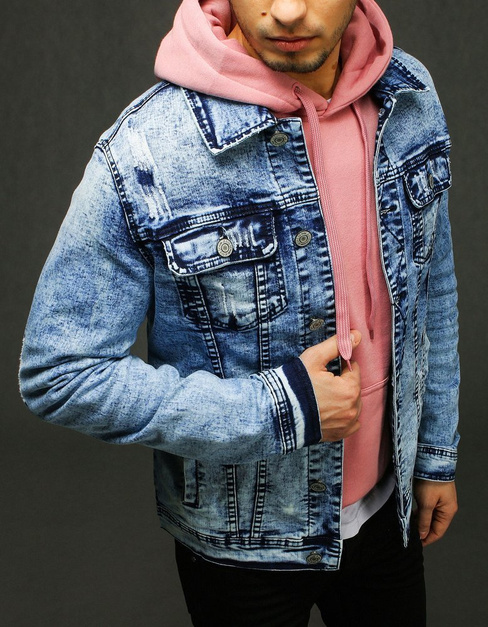Moška jeans jakna Barva Modra DSTREET TX3224