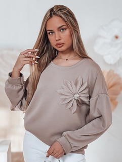 Ženska bluza oversize velikosti FLORINE mocha Dstreet RY2765_2