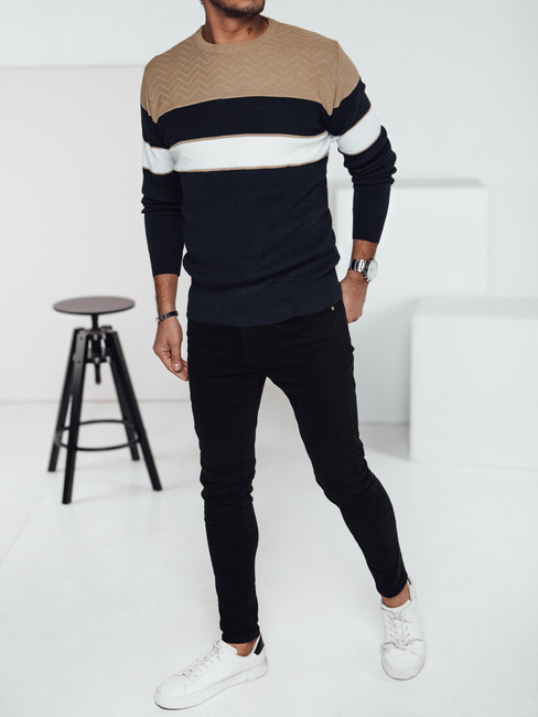 Moški pulover v mornarsko modri barvi Dstreet WX2284