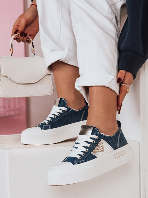 Ženske superge na platformi TRENDIS denim Dstreet ZY0678