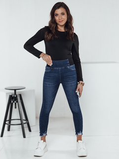 Ženske jeans hlače HIGHJEANS mornarsko modra Dstreet UY2327_2