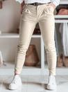 Ženske hlače s pasom MODELA cappuccino Dstreet UY2566_3