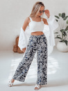 Ženske hlače iz blaga s širokimi nogami TROPICAL SUN mornarsko modra Dstreet UY2632_2