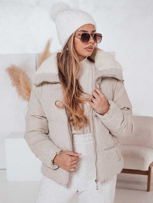 Ženska zimska bunda TRENDYGLAM beige Dstreet TY4358