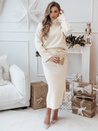 Ženski pleteni komplet DELIGHT ecru Dstreet AY1117