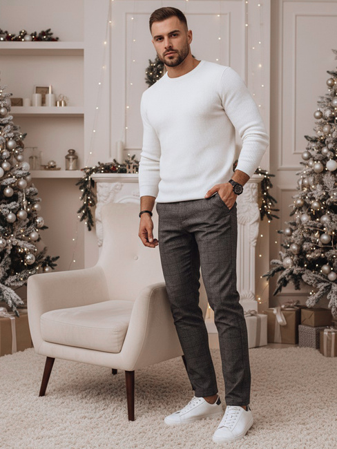 Moške vsakdanje temno sive hlače Dstreet UX4400z