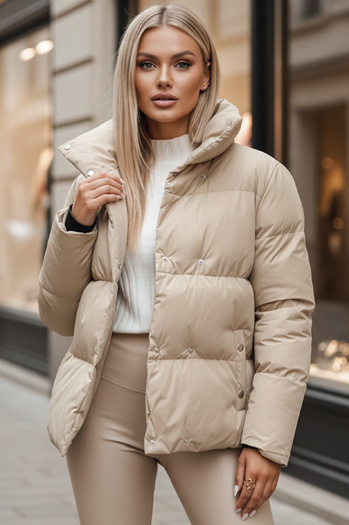 Ženska prešita zimska bunda LARO light beige Dstreet TY4703z