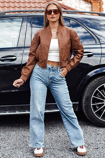 Ženske JEANFLOW vrečaste jeans hlače svetlo modra Dstreet UY2227