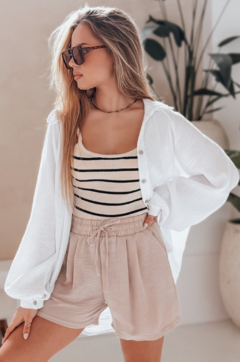 Ženske kratke hlače RELAX TIME beige Dstreet SY0458