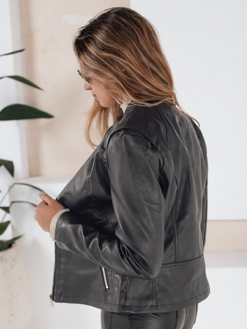 Ženska usnjena jakna ramones black Dstreet TY5201