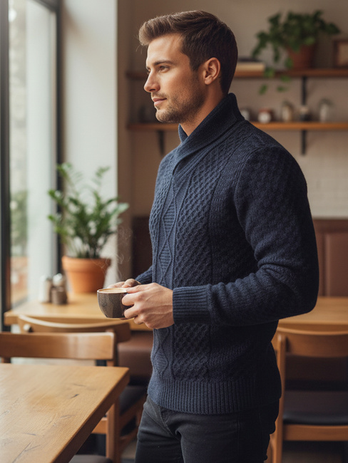 Moški črni pulover Dstreet WX2253