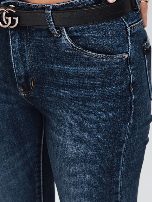 Ženske oprijete kavbojke modre barve Dstreet UY2787