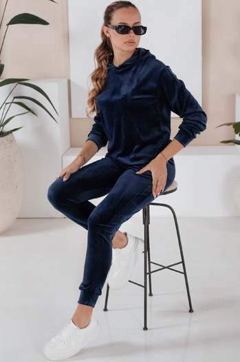 Ženski žametni komplet SO COMFY Barva Mornarica DSTREET AY0884