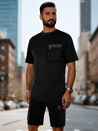 Moški komplet trenirke črne barve Dstreet AX0811