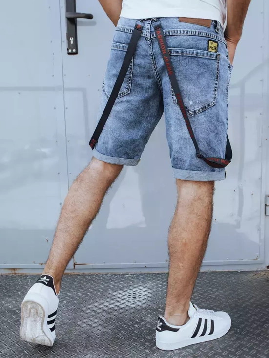 Moške jeans kratke hlače Barva Modra DSTREET SX2139