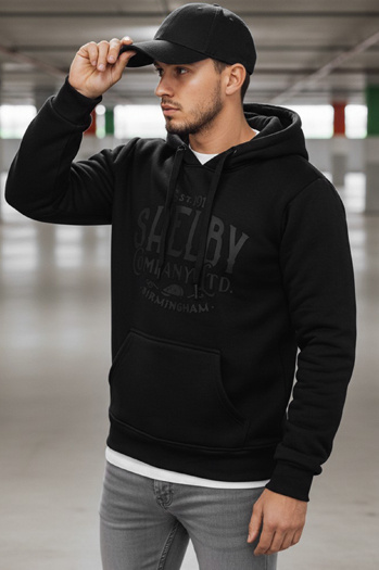 Moška izolirana majica s kapuco črna Dstreet BX5920