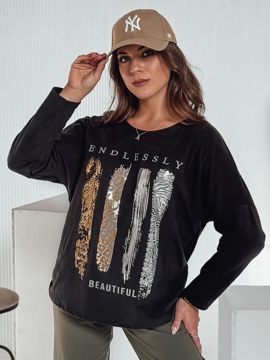 MODEZINE ženska bluza oversize črna Dstreet RY2690