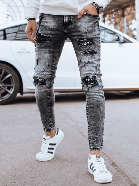 Spodnie męskie jeansowe czarne Dstreet UX4322