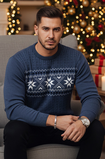 Moški modri pulover Dstreet WX2279z