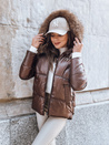 Ženska prešita zimska jakna SPARKLE coffee Dstreet TY3950