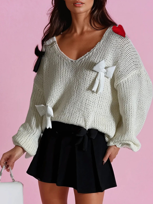 Ženski pulover PUREBOW ecru Dstreet MY2362