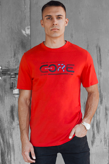 Moška potiskana oranžna majica Dstreet RX5420