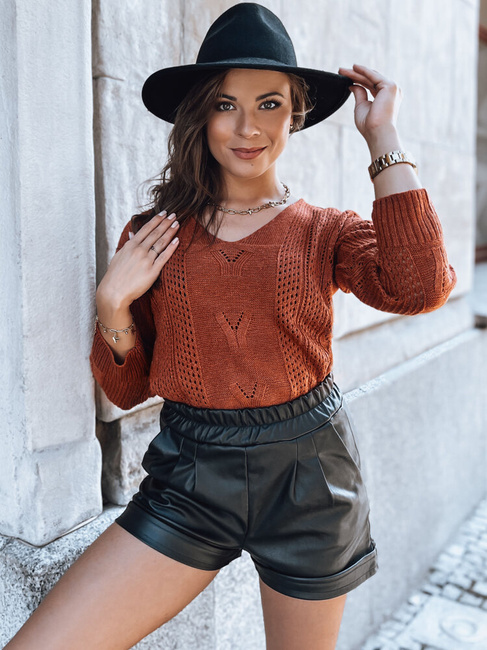 Ženski dolgi pulover DARIA Barva kamela  DSTREET MY1721