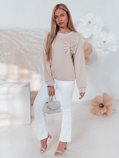 Ženska bluza velikosti oversize FLORINE bež Dstreet RY2766_3