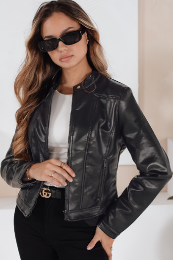 Ženska usnjena jakna ramones black Dstreet TY5205