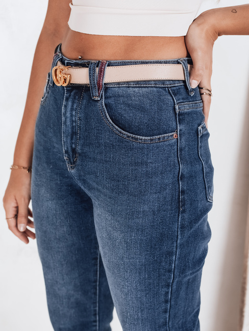 Ženske kavbojke mom fit blue Dstreet UY2773